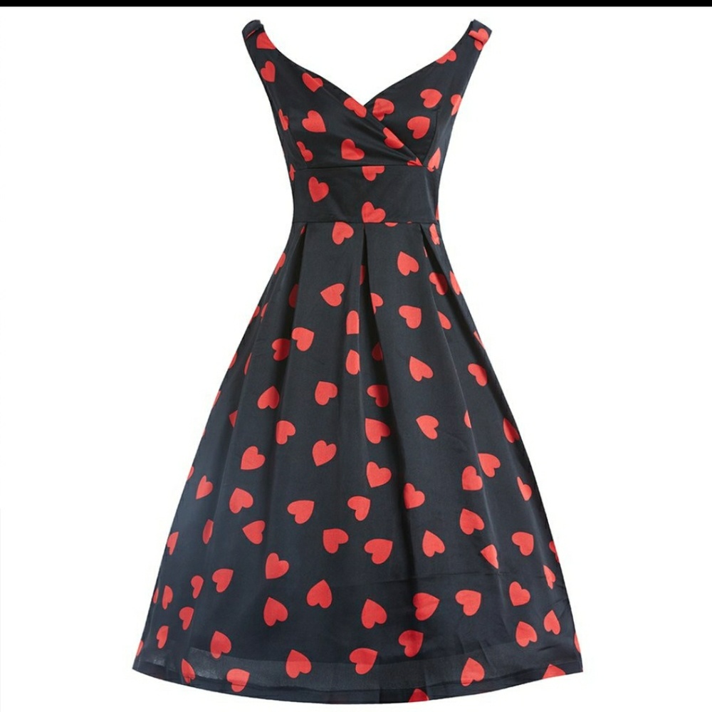 Lindy Bop Heart Valentine Pinup Dress